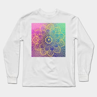 Awesome Turquoise And Jade Mandala Long Sleeve T-Shirt